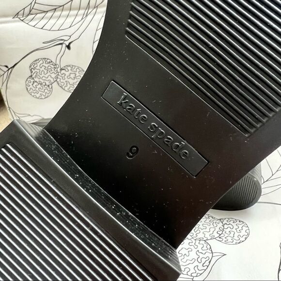 kate spade solstice rain boots black US 9 MSRP $150 - Picture 7 of 8